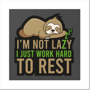 Cute Relax Sloth Posters and Art